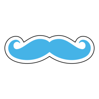 Moustache Sticker (Baby Blue)